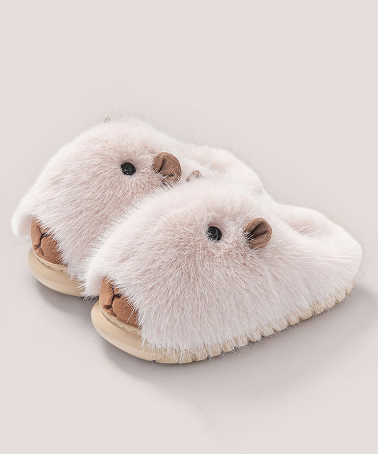 Cute Stylish Comfy Fuzzy Fur Slippers Shoes Brown