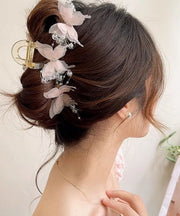 Cute White Plastics Material Tulle Zircon Butterfly Hairpin