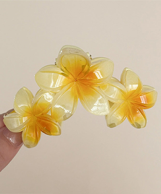 Cute Yellow Acrylic Floral Hairpin