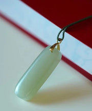 DIY Cyan Jade Strip Pendant Necklace