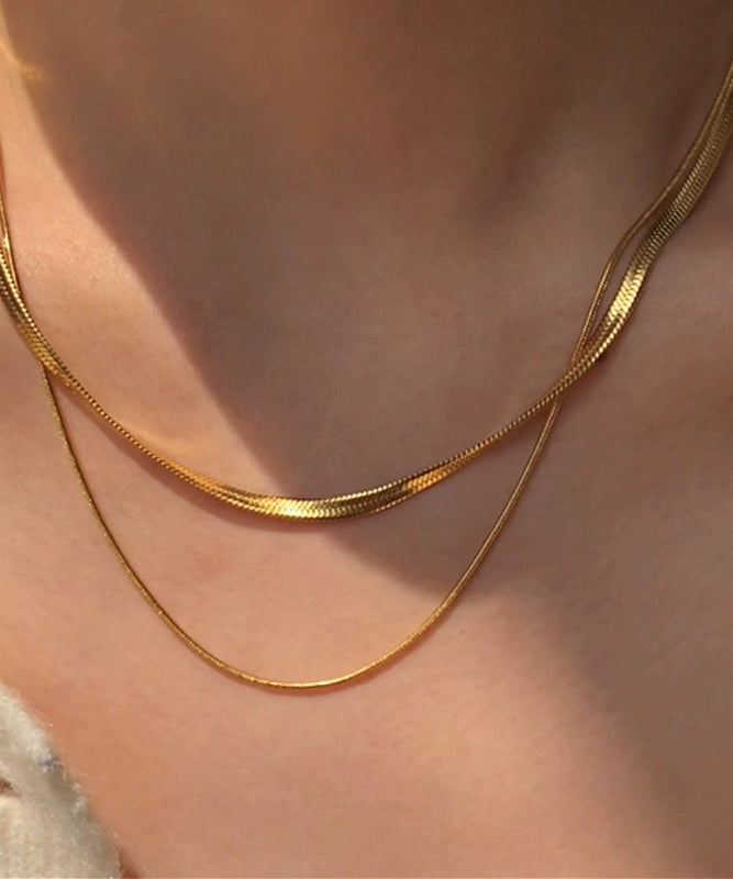 DIY Gold Sterling Silver Bilayer Necklace