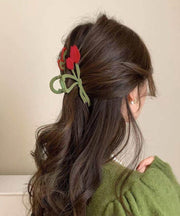 DIY Mulberry Velvet Pearl Tulip Hairpin