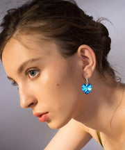 DIY Purple Love Crystal Drop Earrings