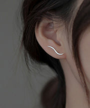 DIY Silk Stergild Silver Stud Earrings