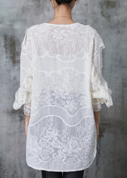 Elegant Apricot Embroidered Lace Dress Spring