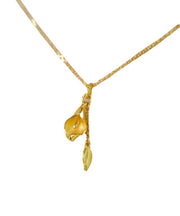 Elegant Gold Sterling Silver Overgild Lo Pendant Necklace