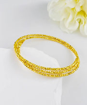 Elegant Gold Sterling Silver Overgild Multilayer Bangle