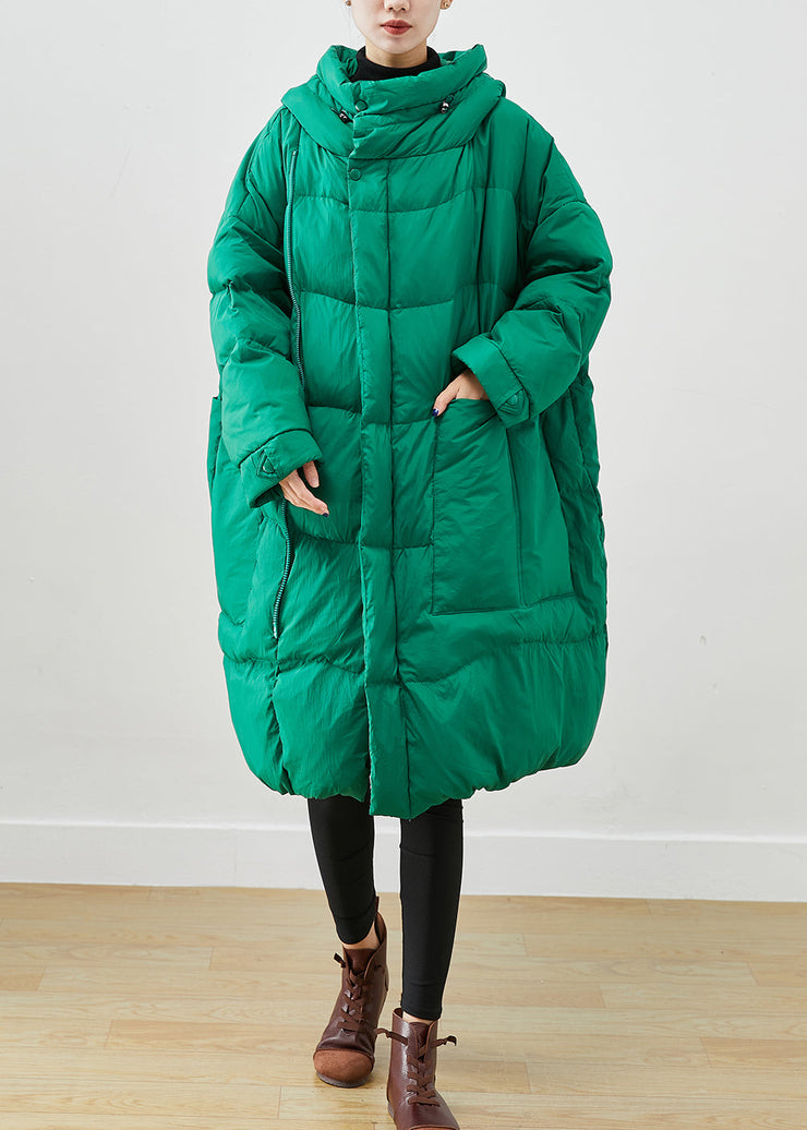 Elegant Green Oversized Thick Duck Down Canada Goose Jacket Winter