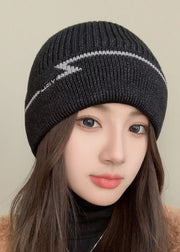 Elegant Grey Thick Knitted Cotton Bonnie Hat