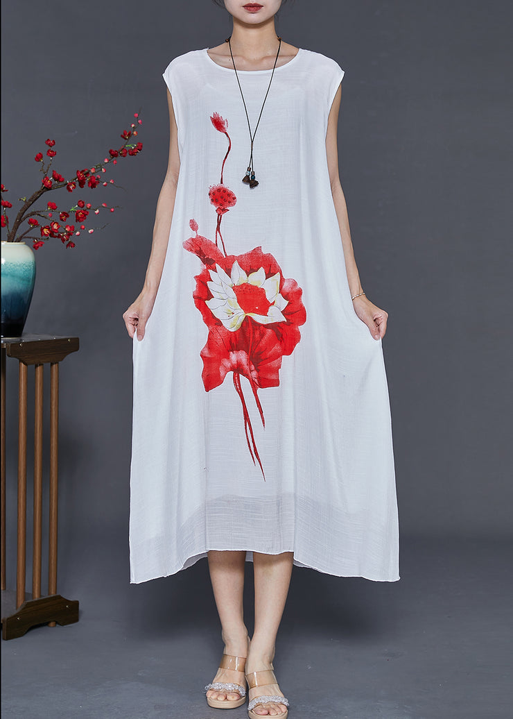 Elegant Mulberry Print Chiffon Cardigan And Dress Two Pieces Set Summer