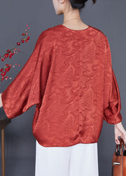 Elegant Orange Oversized Wear On Both Sides Silk Cardigans Summer