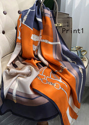 Elegant Print Spring And Autumn Silk Scarf