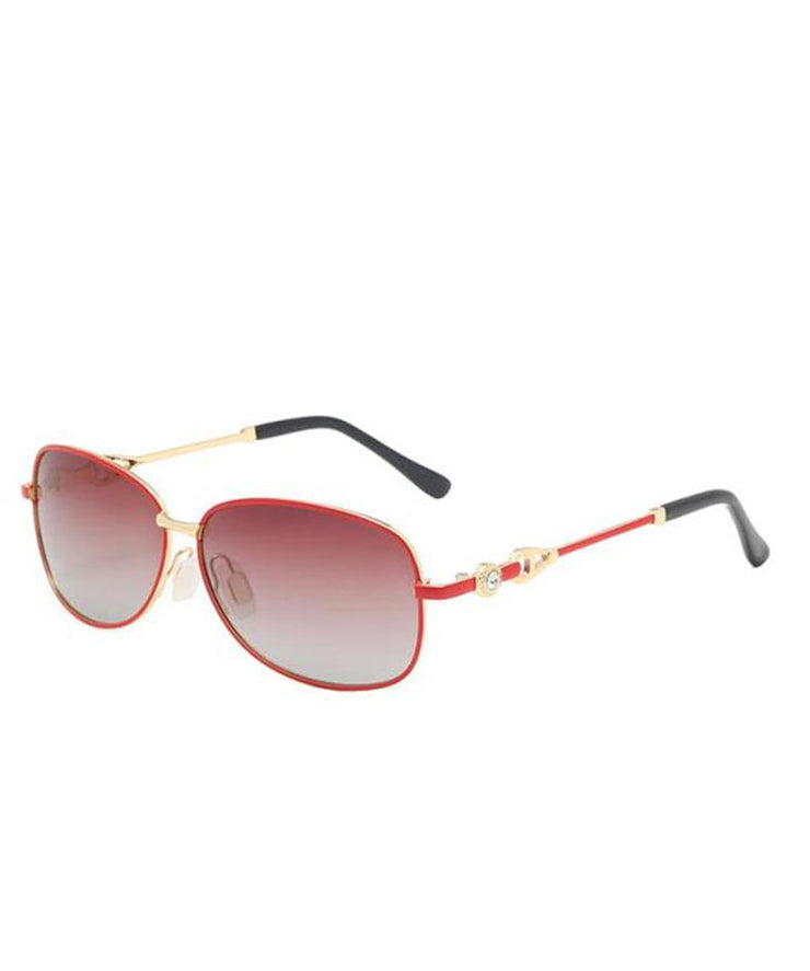 Elegant Red Anti UV Polarized Small Face Sunglasses