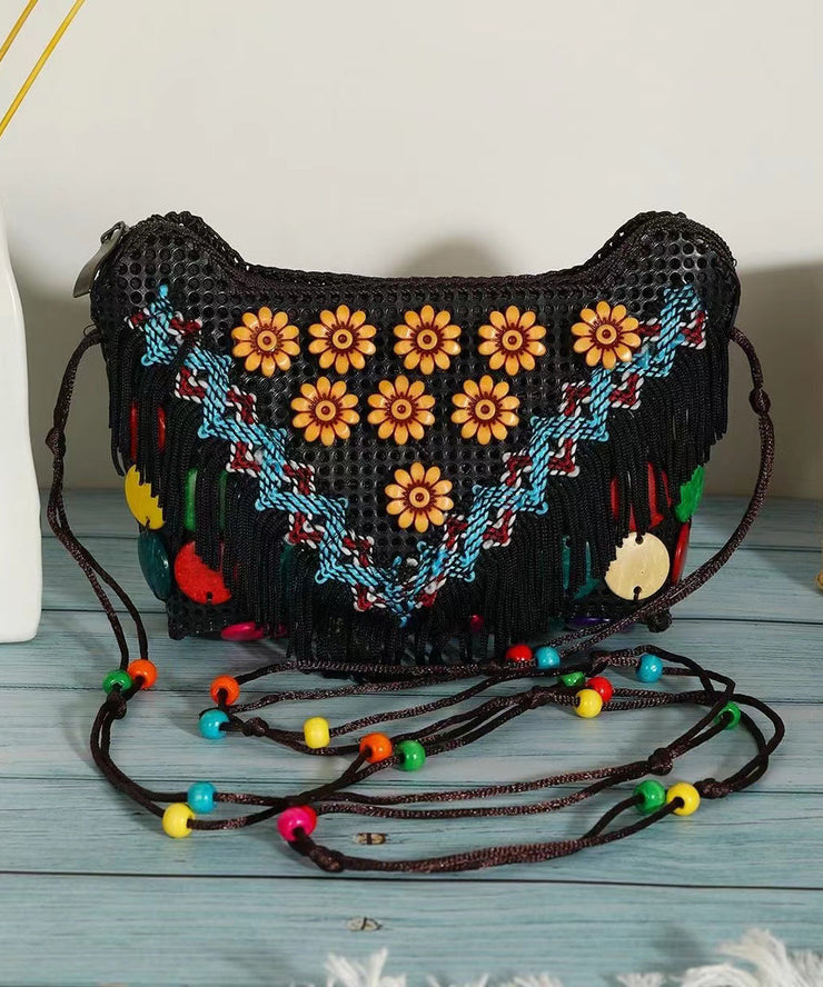 Ethnic Style Coconut Shell Handmade Woven Crossbody Bag