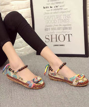 Ethnic Style Handmade Beaded Flat Sole Single Shoes soolinen shoes-20251