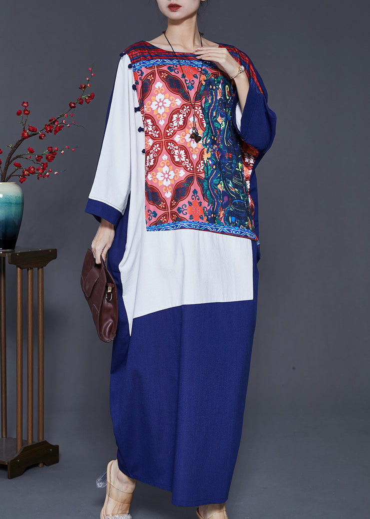 Ethnic Style Original Design Patchwork Cotton Dresses Spring