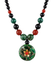 Ethnic Style Short Necklace Versatile Safety Buckle Jade Pendant