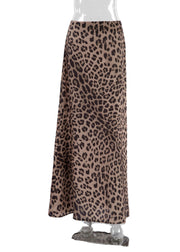 European And American Leopard Print Wrap Buttocks Fishtail Skirt Summer