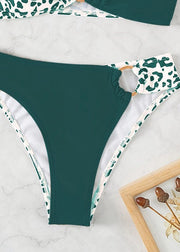 Fashion And Sexy Blackish Green Vacation Swimwear Set