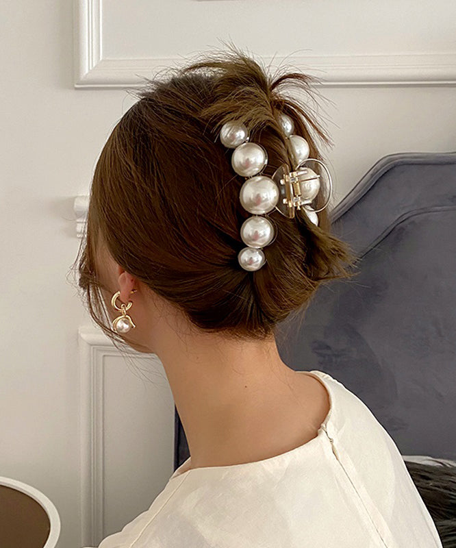 Fashion Beige Plastic Pearl Hairpin