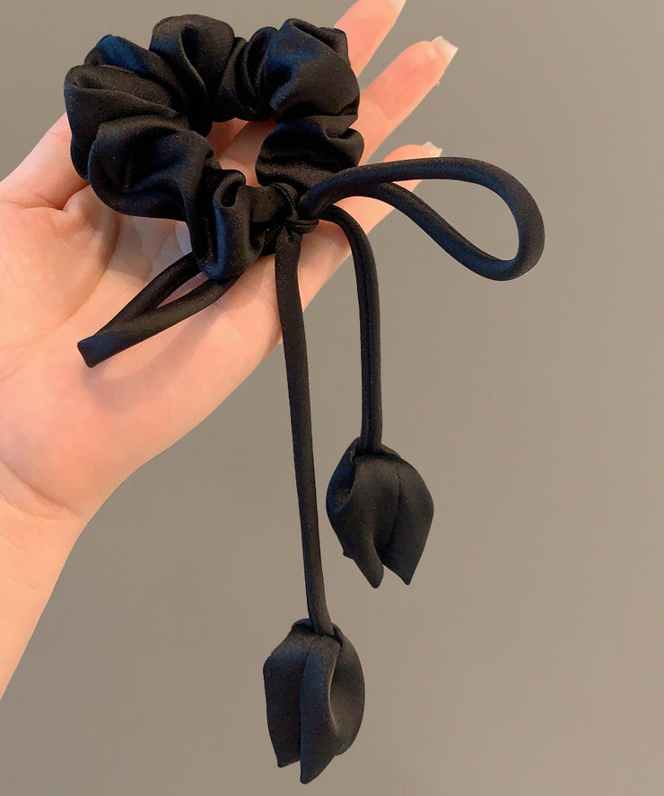 Fashion Black Fabric Bow Tassel Hairpin