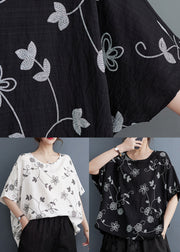 Fashion Black Print Cozy Top Summer