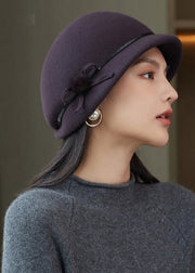 Fashion Camel Bow Wool Beret Hat