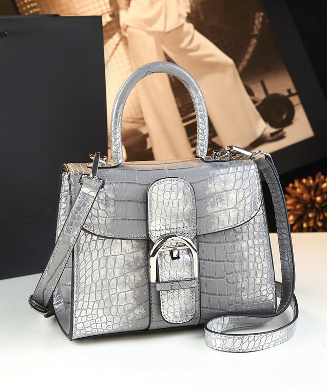 Fashion Gradient Red Crocodile Pattern Durable Women Handbags