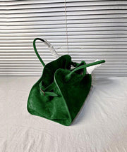 Fashion Green Large Capacity Suede Tote Handbag