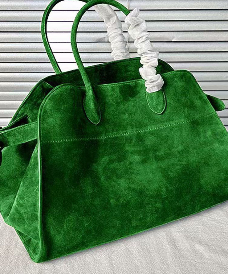 Fashion Green Large Capacity Suede Tote Handbag