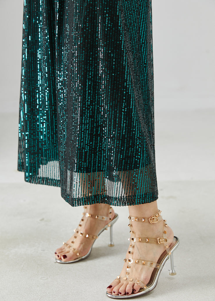 Fashion Peacock Green Sequins Silm Fit Holiday Skirts Summer