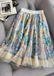 Fashion Print Exra Large Hem Tulle Skirt Summer