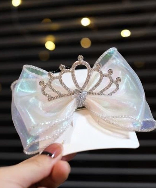 Fashion Purple Alloy Zircon Bow Girls Hairpin