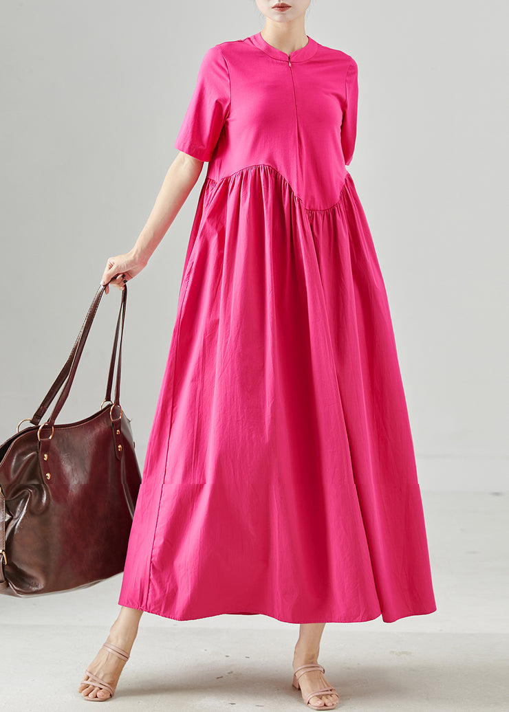 Fashion Rose Exra Large Hem Cotton Long Dresses Summer