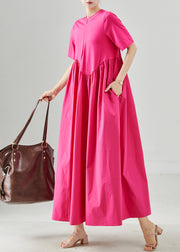 Fashion Rose Exra Large Hem Cotton Long Dresses Summer