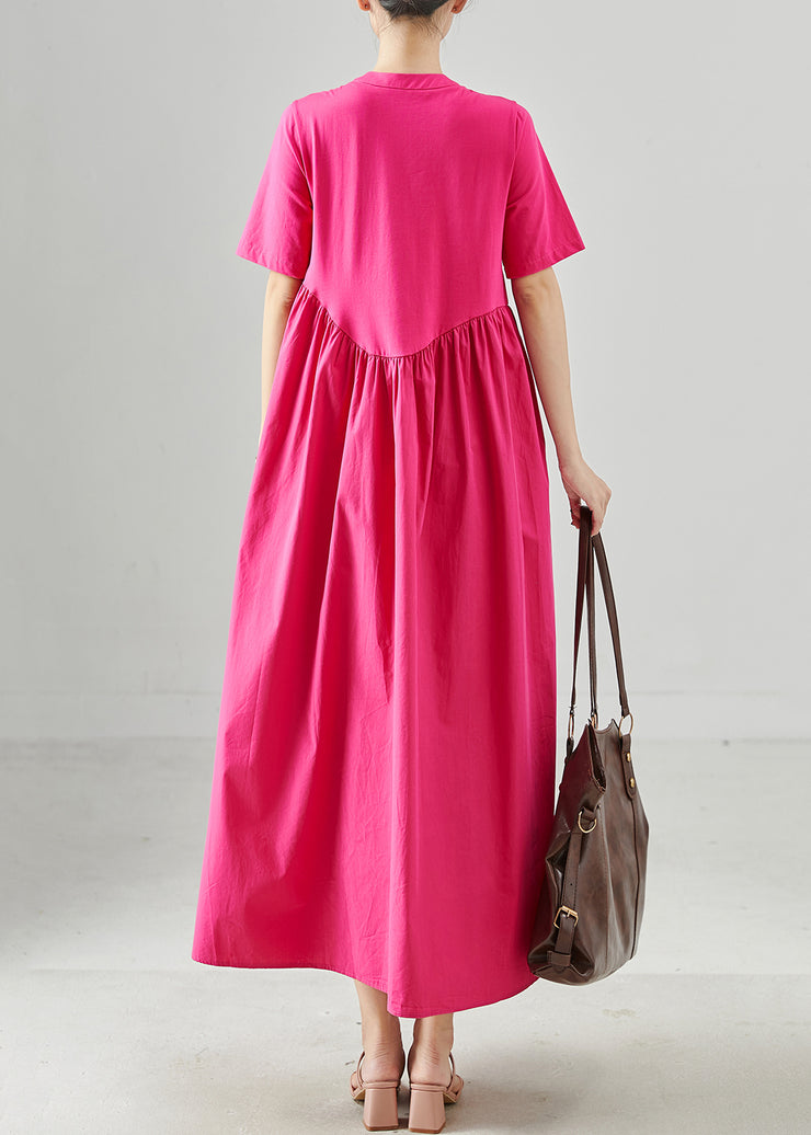 Fashion Rose Exra Large Hem Cotton Long Dresses Summer