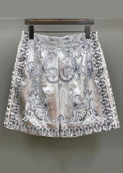 Fashion Silver Patterned Printed Shorts For Men's Summer