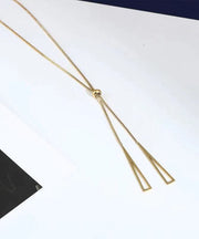 Fashion Stainless Steel Triangle Tassel Necklace