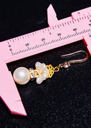 Fashion White Pearl Zircon Drop Earrings