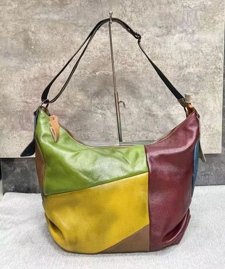 Fashionable Versatile Cowhide Single Shoulder Crossbody Bag
