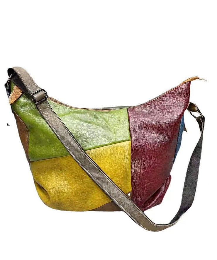 Fashionable Versatile Cowhide Single Shoulder Crossbody Bag
