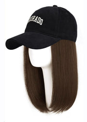 Fine Coffee Graphic Wig One Piece Baseball Cap Hat