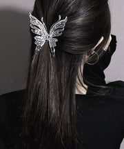 Fine Metal Zircon Butterfly Shark Hairpin