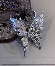 Fine Metal Zircon Butterfly Shark Hairpin