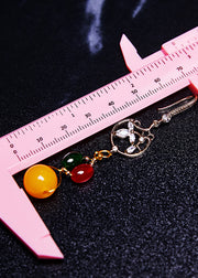 Fine Multicolour Gem Stone Beeswax Drop Earrings