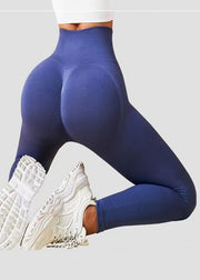 Fine Navy High Waist Butt Scrunch Riding Leggings