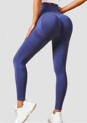 Fine Navy High Waist Butt Scrunch Riding Leggings