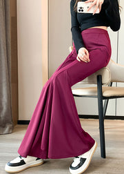 Fine Rose Silm Fit Spandex Flare Bottoms Pants Spring