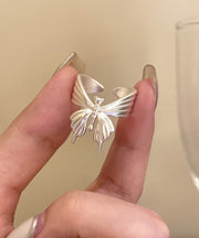 Fine Silk Copper Butterfly Opening Rings