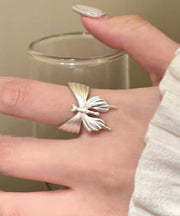 Fine Silk Copper Butterfly Opening Rings